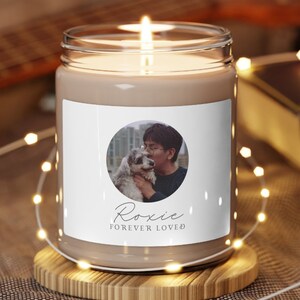 Pet memorial candle, personalized pet memorial, loss of cat, Pet memorial gift, Loss of Dog, Pet remembrance gift, Pet Sympathy gift candle