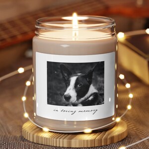 Custom Pet Memorial Candle, Pet Remembrance Gift, Your Pet's Photo, Dog Sympathy Gift, Pet Memorial Candle, Dog Remembrance, Pet Sympathy