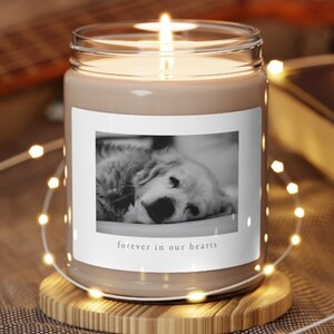 Pet Portrait Custom Candle for Dog Mom, Memorial Dog Photo Gift, Custom Cat Portrait, Cat Photo Gift, Pet Loss Gift, Adoption Gifts