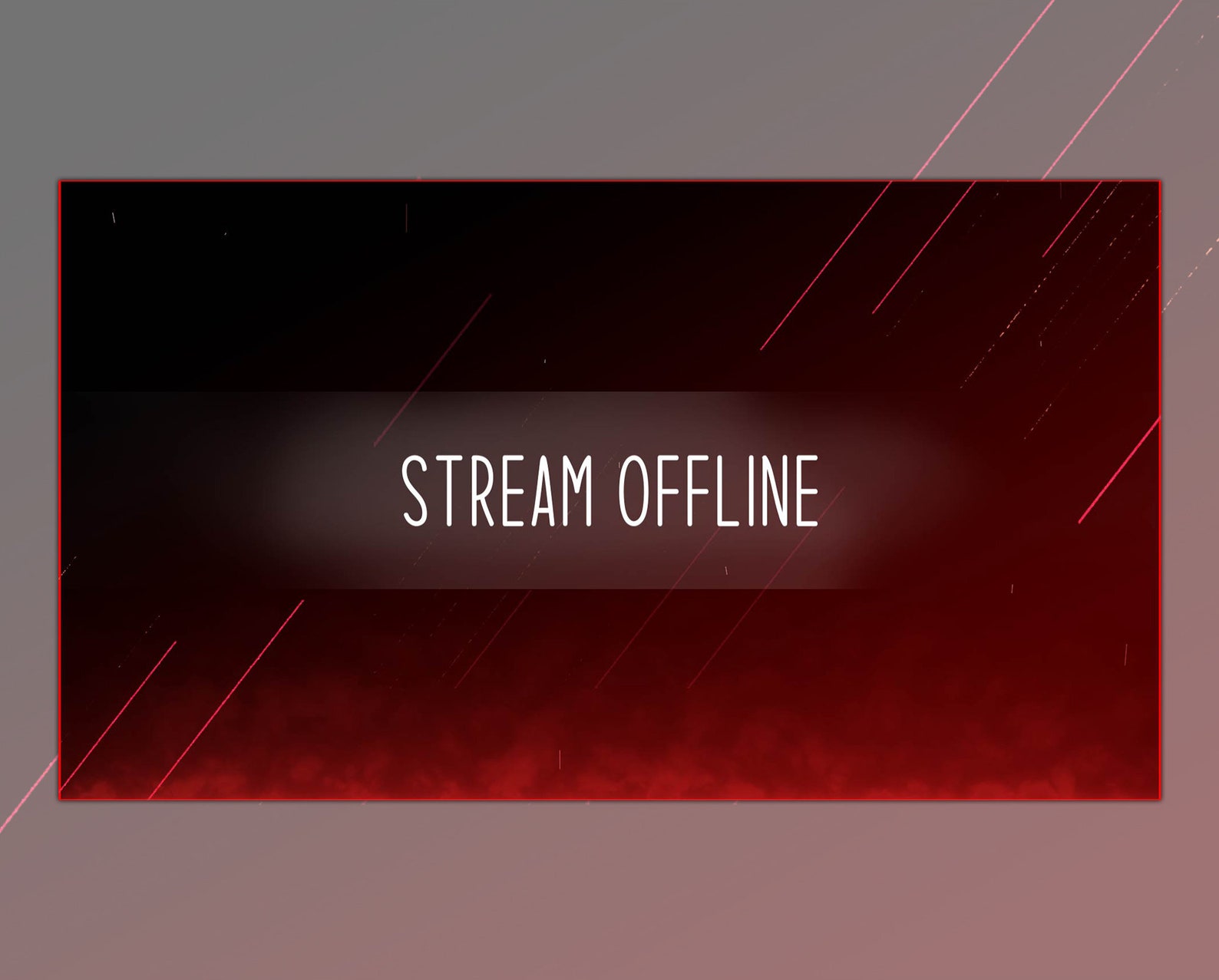 Animated Twitch Overlay Red Line Simple Minimalist Screens Etsy