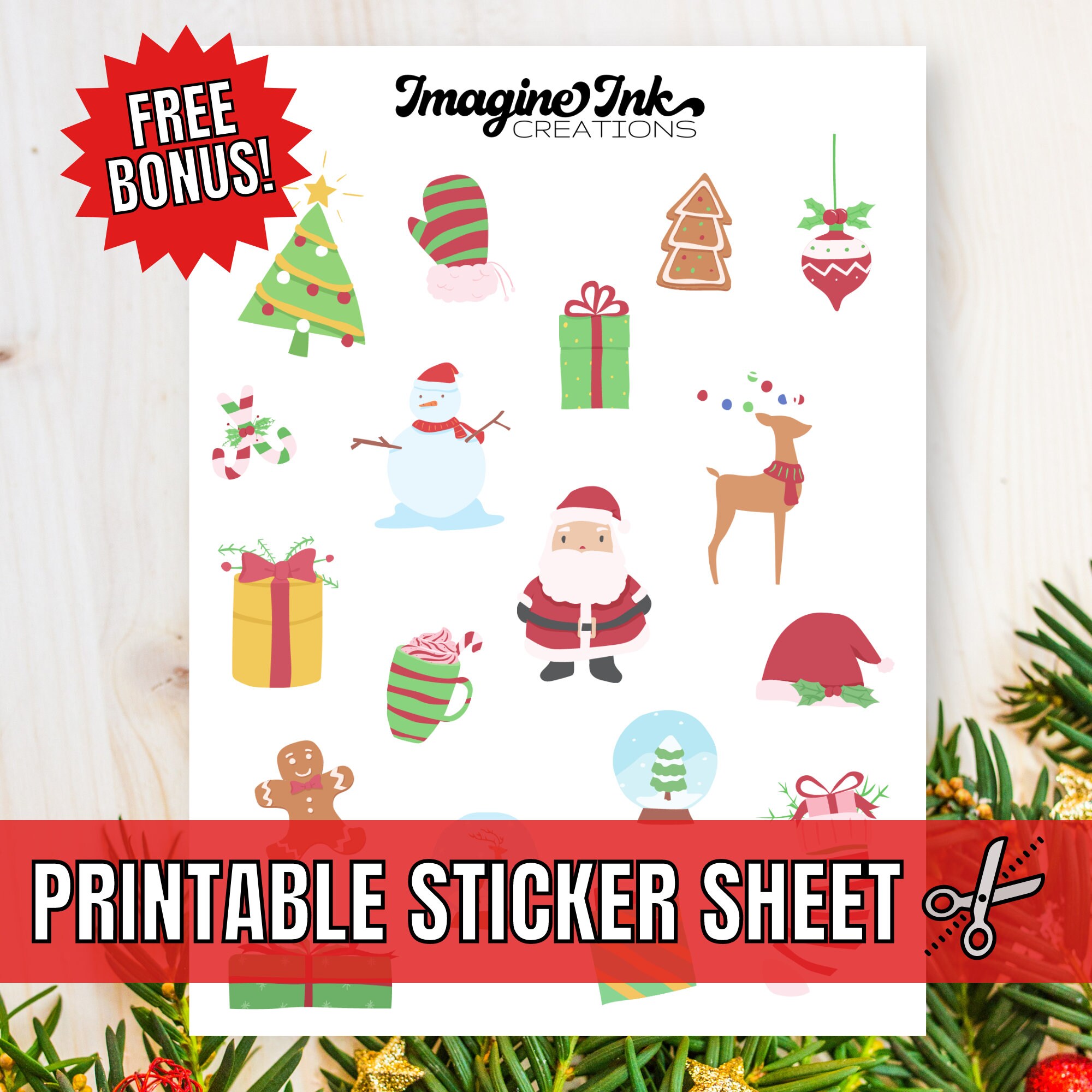 Secret Santa Gift Exchange Printable PDF Christmas Gift List | Etsy