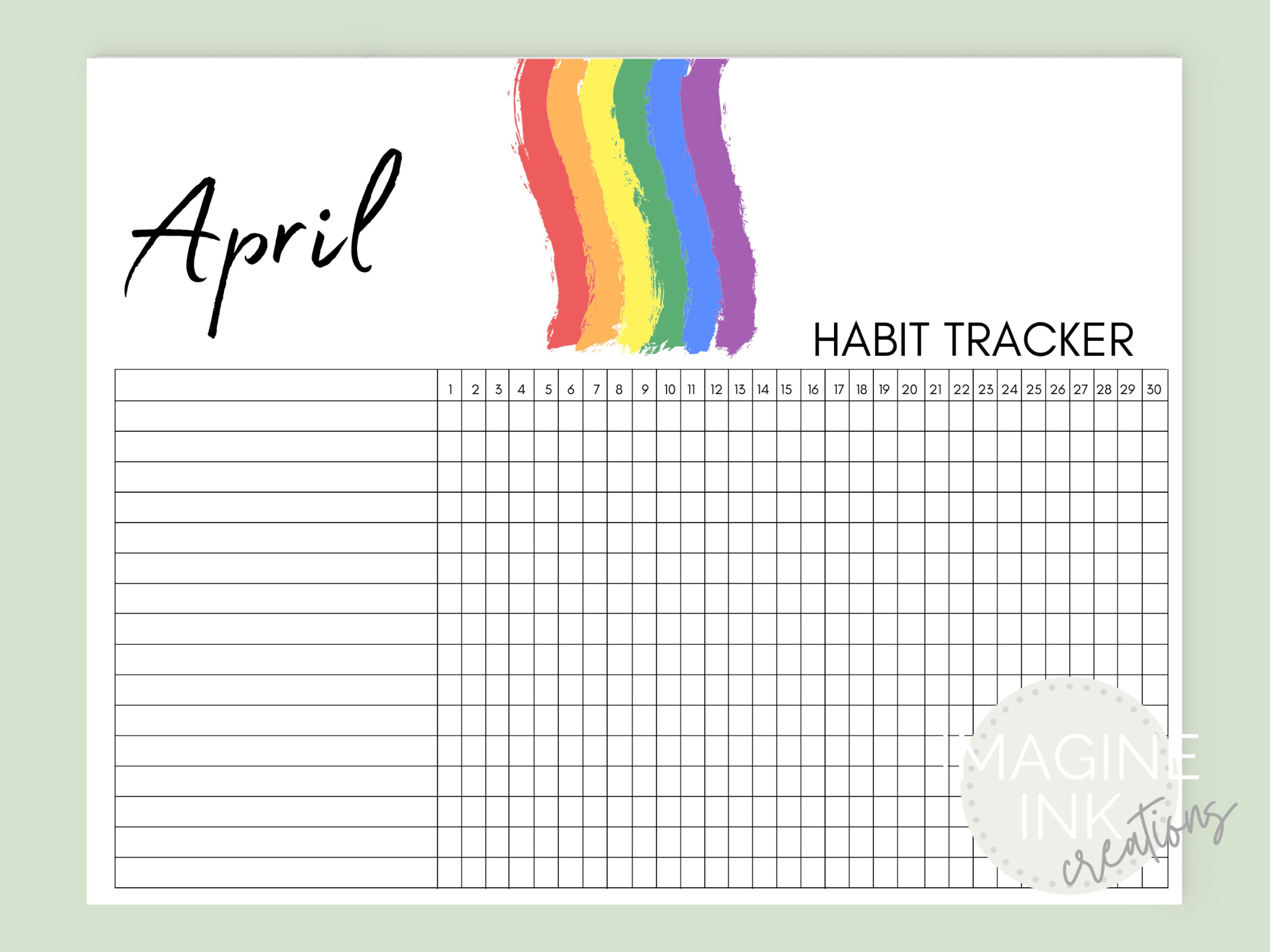 Cute Habit Tracker Printable