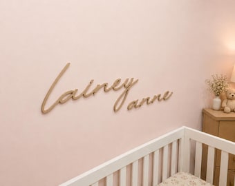 Benutzerdefinierte Holz Namensschild | Schreibschrift Name Decor | Personalisiertes Kinderzimmer Namensschild | Schnitt Holz Name | Schlafzimmer-Wand-Dekor