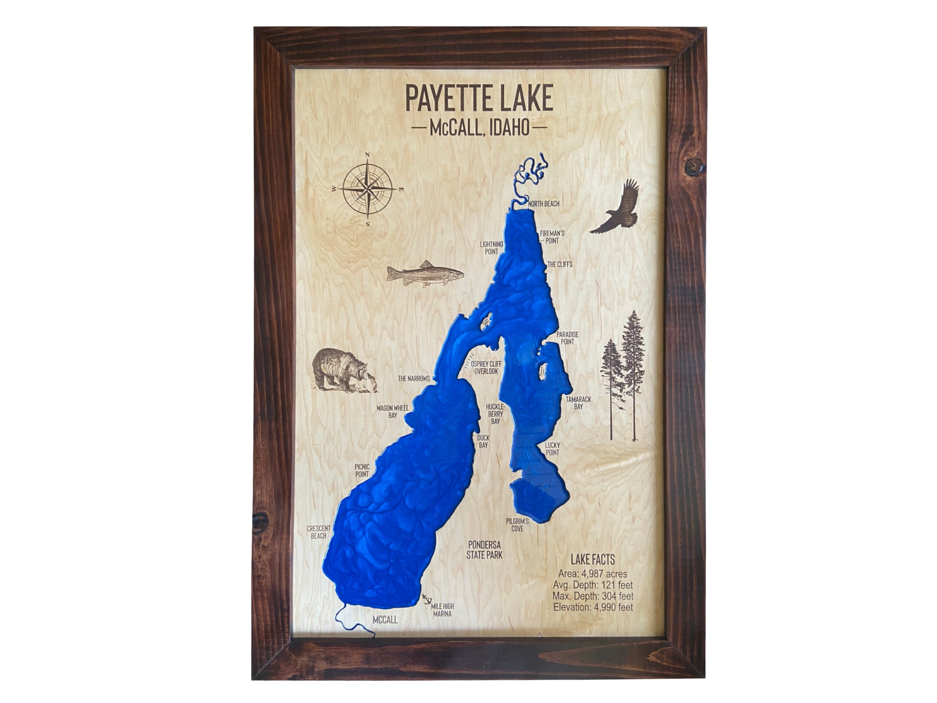 Neely Henry AL Lake Map Custom Lake House Decor Custom Wood Etsy France