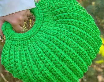 Handmade Cotton Crochet Bag: Capri Style Designer Bag