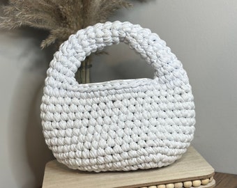 Half Moon Bag, Handmade Bag , Crochet Bag , Women’s  Bag , Capri Bag , Hand Knitted Bag , Yarn Bag , Womens Bag, Designer Bag , Shoulder Bag