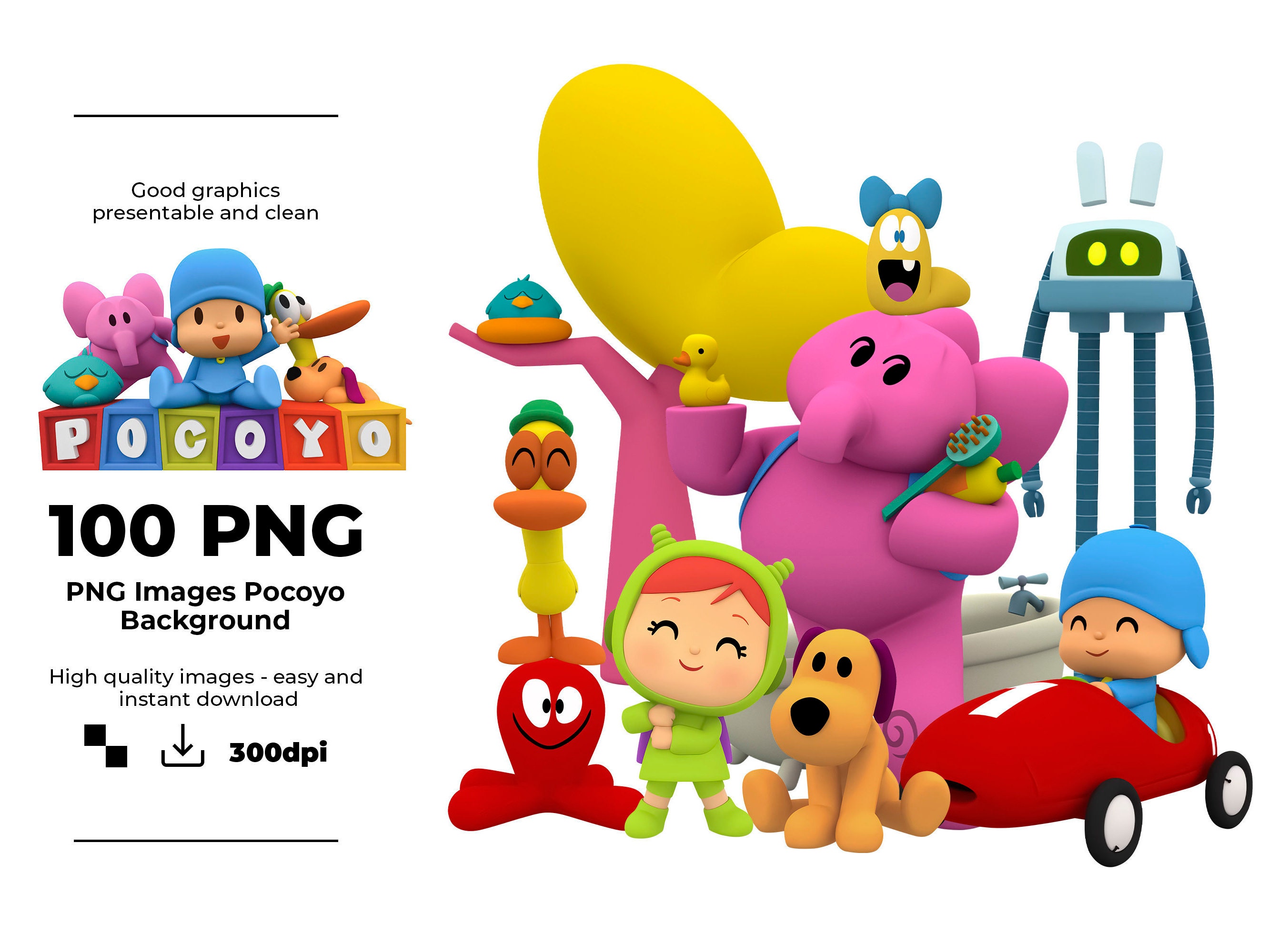 Pocoyo png Pocoyo Cliparts Pocoyo PNG Characters Pocoyo Etsy