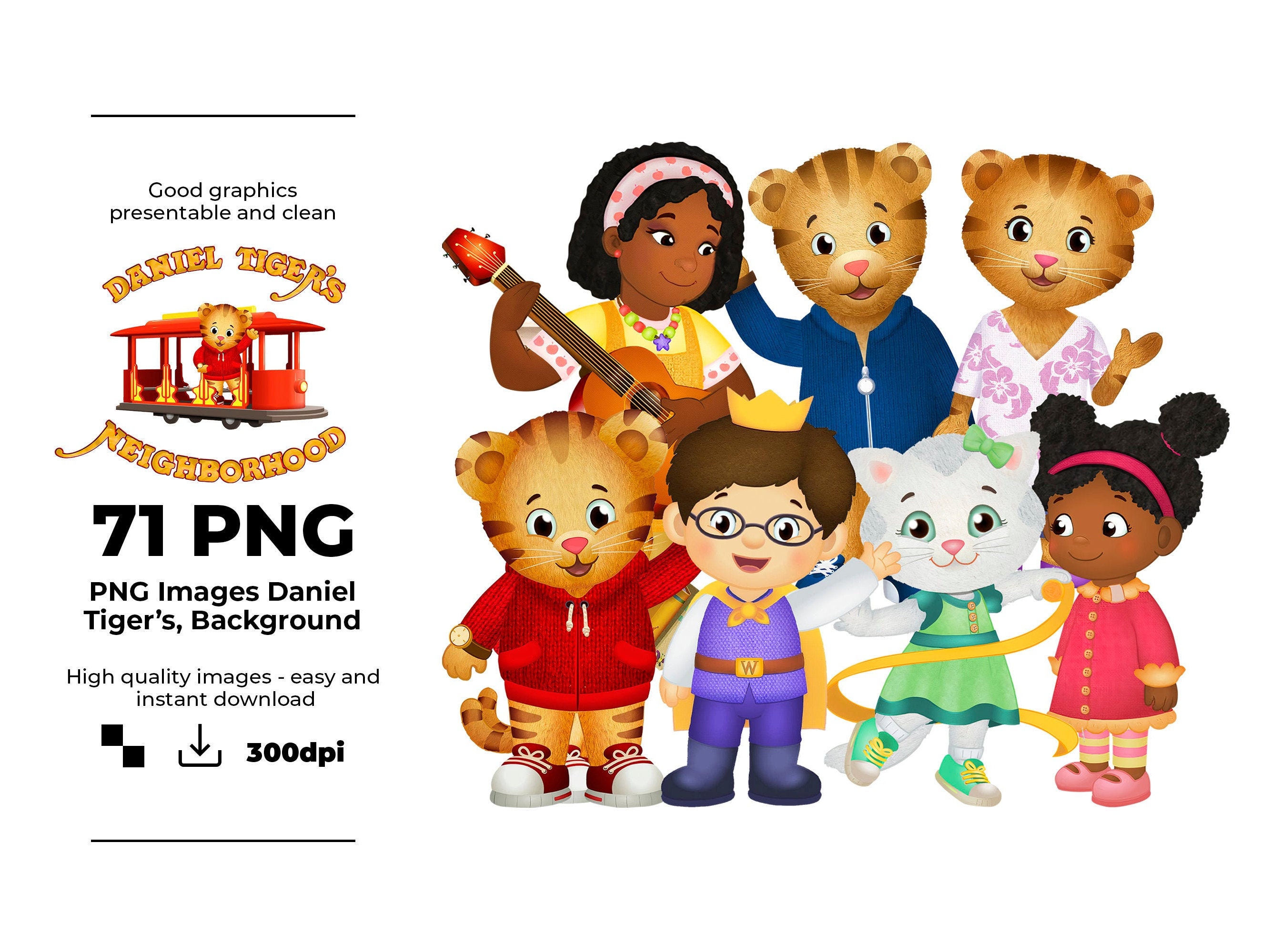 Daniel Tiger Neighborhood Clipart Daniel Tiger Neighborhood Etsy Singapore
