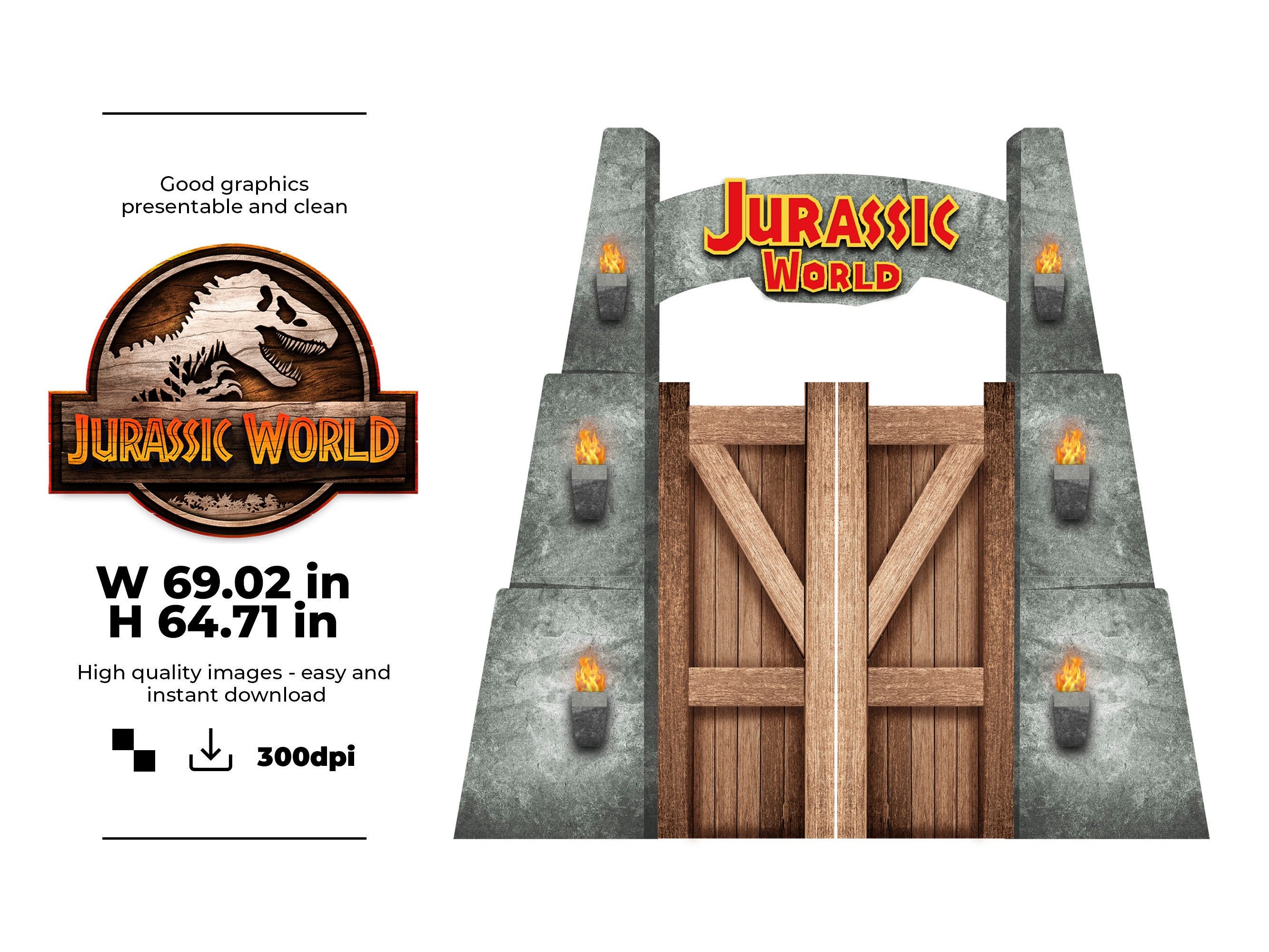 Jurassic World Door Jurassic Park PNG Files Door Jurassic Etsy México