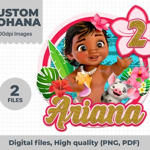 Png T Shirt Baby Moana Birthday Girl Png Digital File Iron Etsy India