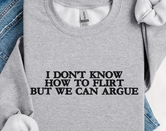 Op maat geborduurd sweatshirt met ronde hals | Grappig argumentontwerp, uniseks sweater