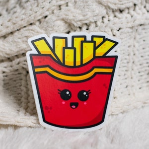 French Fry Vinyl Aufkleber - VSCO, niedliche Aufkleber, Laptop Aufkleber, Wasserflasche Aufkleber, Macbook Aufkleber, Hydro Flask