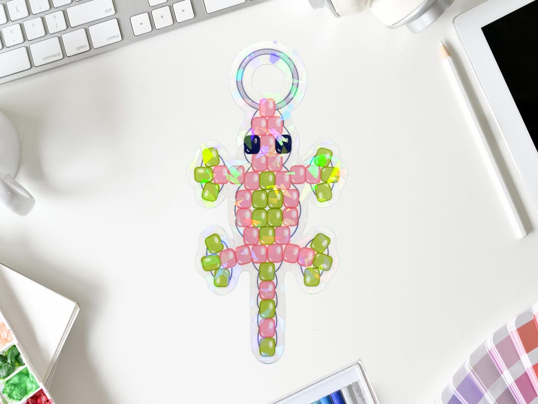 Iridescent Retro Lizard Sticker | Water Bottle, Laptop Decor - Etsy