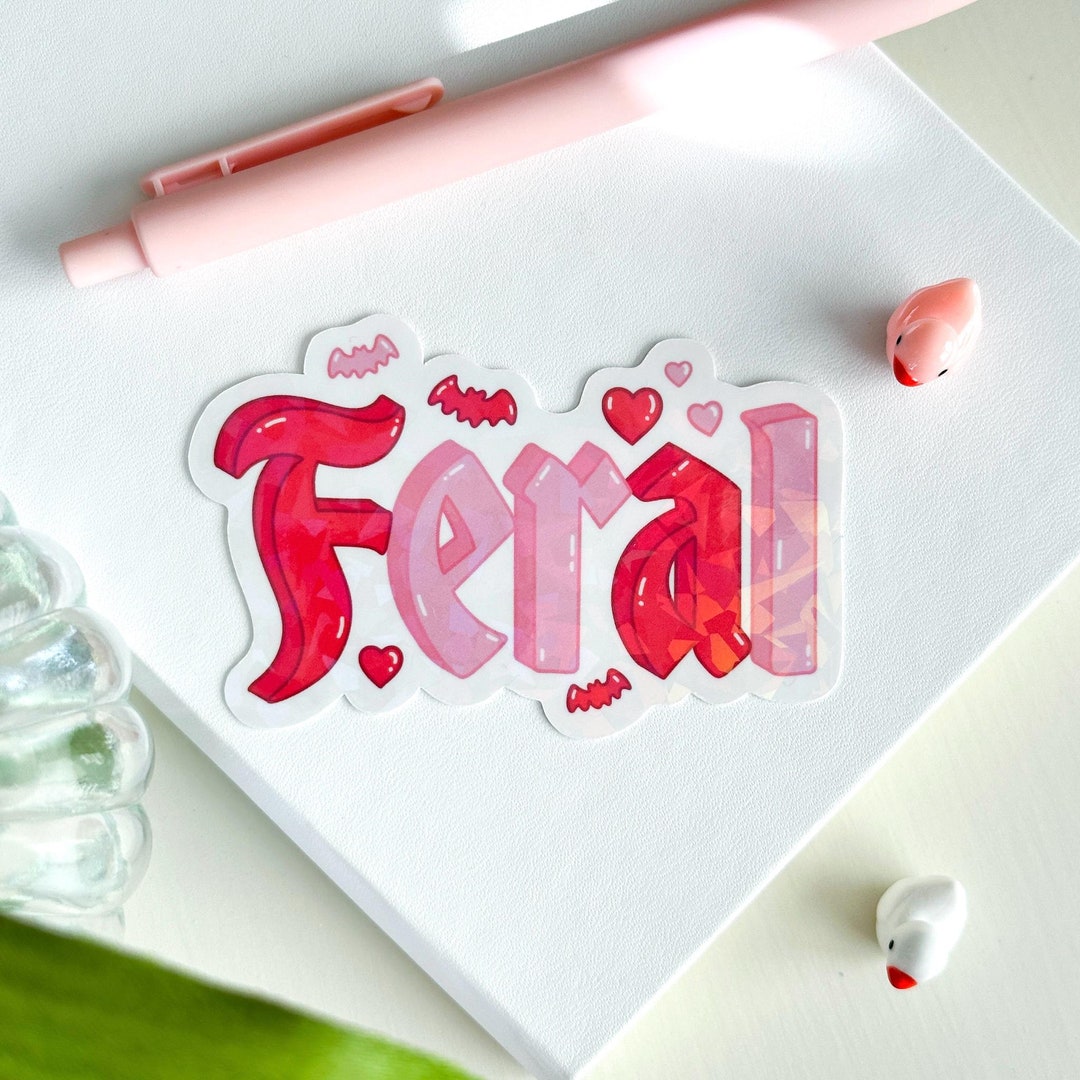 Feral Sticker Feral Glossy Holographic Sticker - Etsy