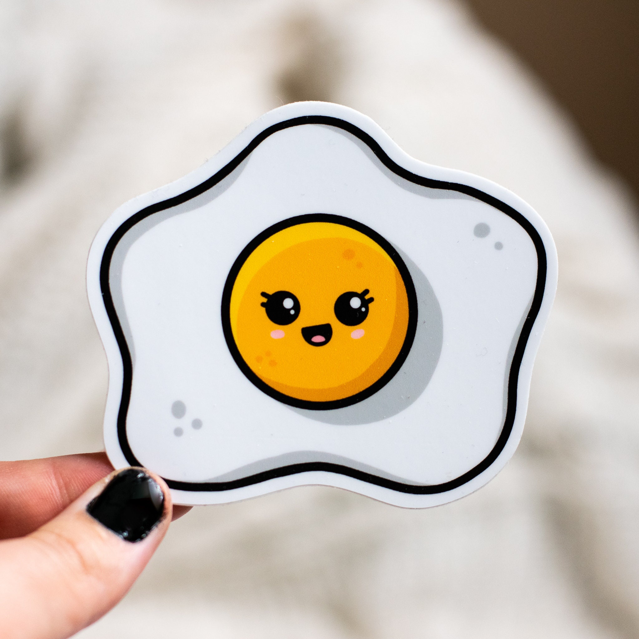 Kawaii Egg Vinyl Sticker – Laptop Decal - Etsy