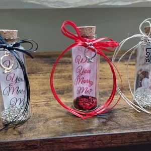 Will You Marry Me personalized glass bottle, Proposal Ideas, Engagement glass bottle, Will You Marry Me Keepsake