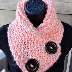 NECK WARMER SCARF, Snoods, Scarves, Buttoned Cowl, Chunky Cowl, Scarves for women, Cowl Scarf, Women&#39;s Neck Warmer,Handknitted Scarf