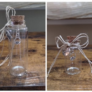 Mustard Seed Faith Charm: Glass Bottle Baptism Gift