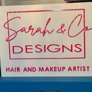 Custom Layered Acrylic Business Sign | 3D Logo Sign | 18” x 20” Personalized Storefront, Office, or Event Sign | Laser Cut Acrylic