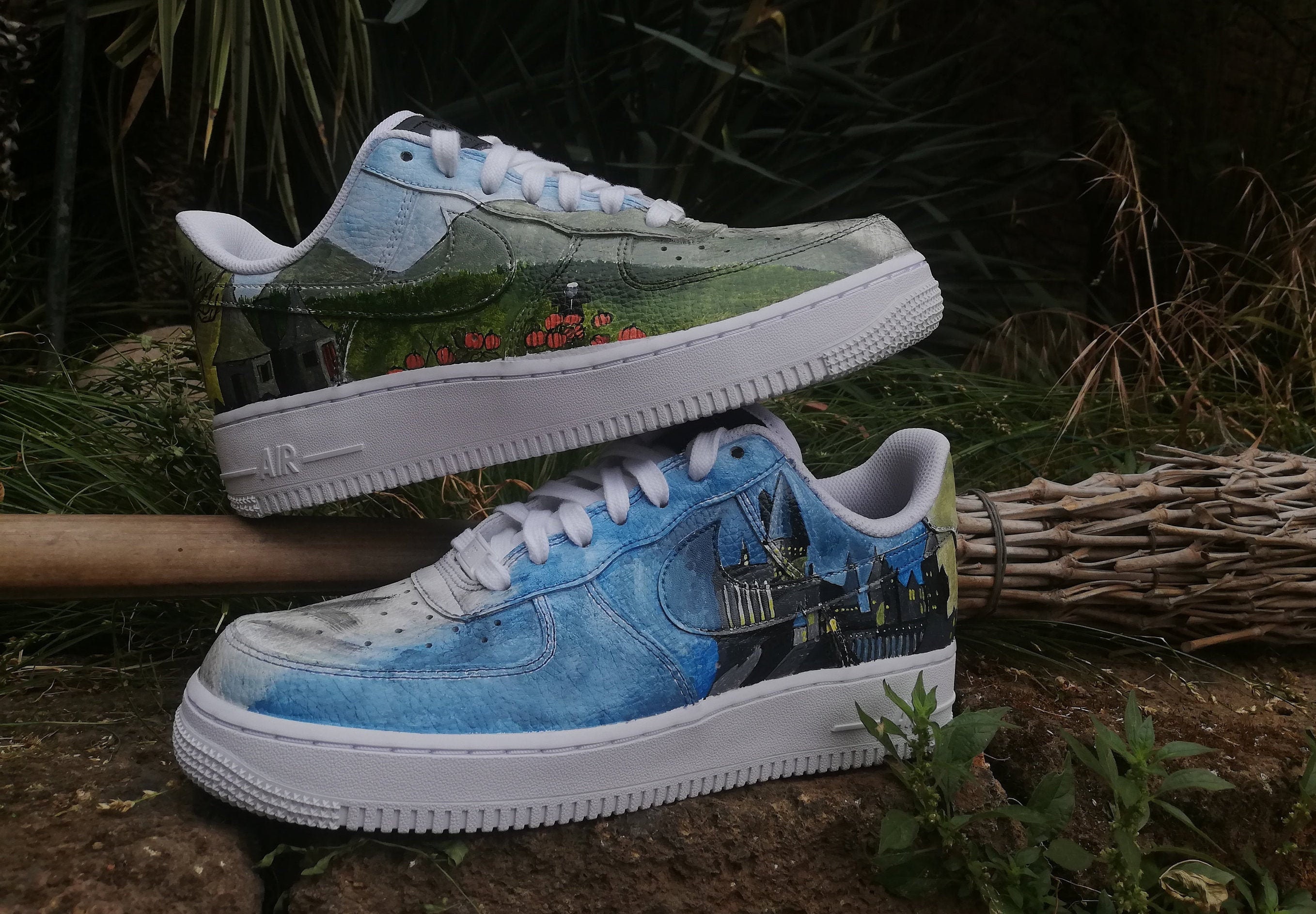 Harry Potter Nike Air Force 1 Custom Nike Harry Potter Etsy