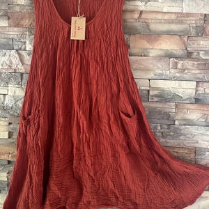 Breathable woven gauze organic cotton bohemian dress / top one size hippie dress