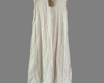 Organic Cotton Bohemian Sun Dress: Natural Dye, One Size