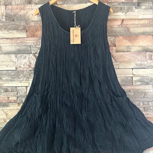 Breathable woven gauze organic cotton bohemian dress / top one size hippie dress