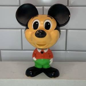 Vintage 1976 Mattel Mickey Mouse Pull String Talking Toy Disney Hong Kong