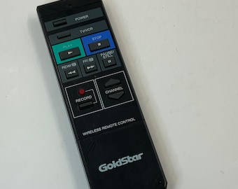 GoldStar Wireless TV VCR Remote Control Vintage Black Replacement Tested
