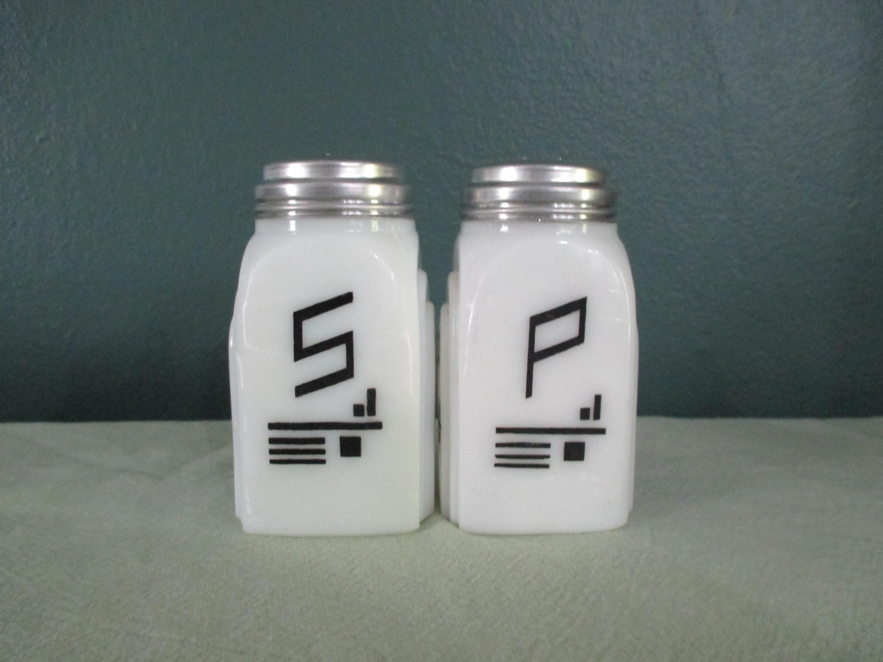 ヴィンテージ ミルクガラス スパイスボトル ジャー6点セット Amazon | BottleFactory MSスパイスボトル70 71ml 32シルバーCap