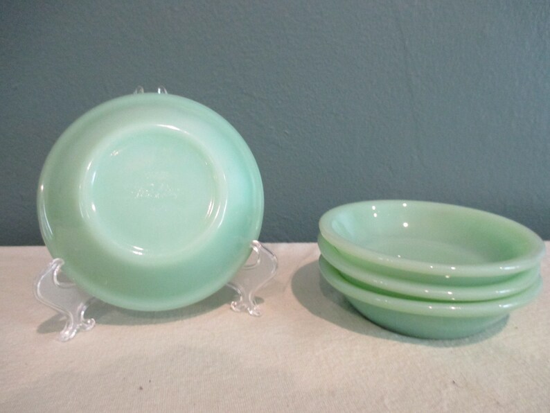 Vintage Fire King Jadeite Restaurant Ware Berry Bowl 4 Piece Etsy