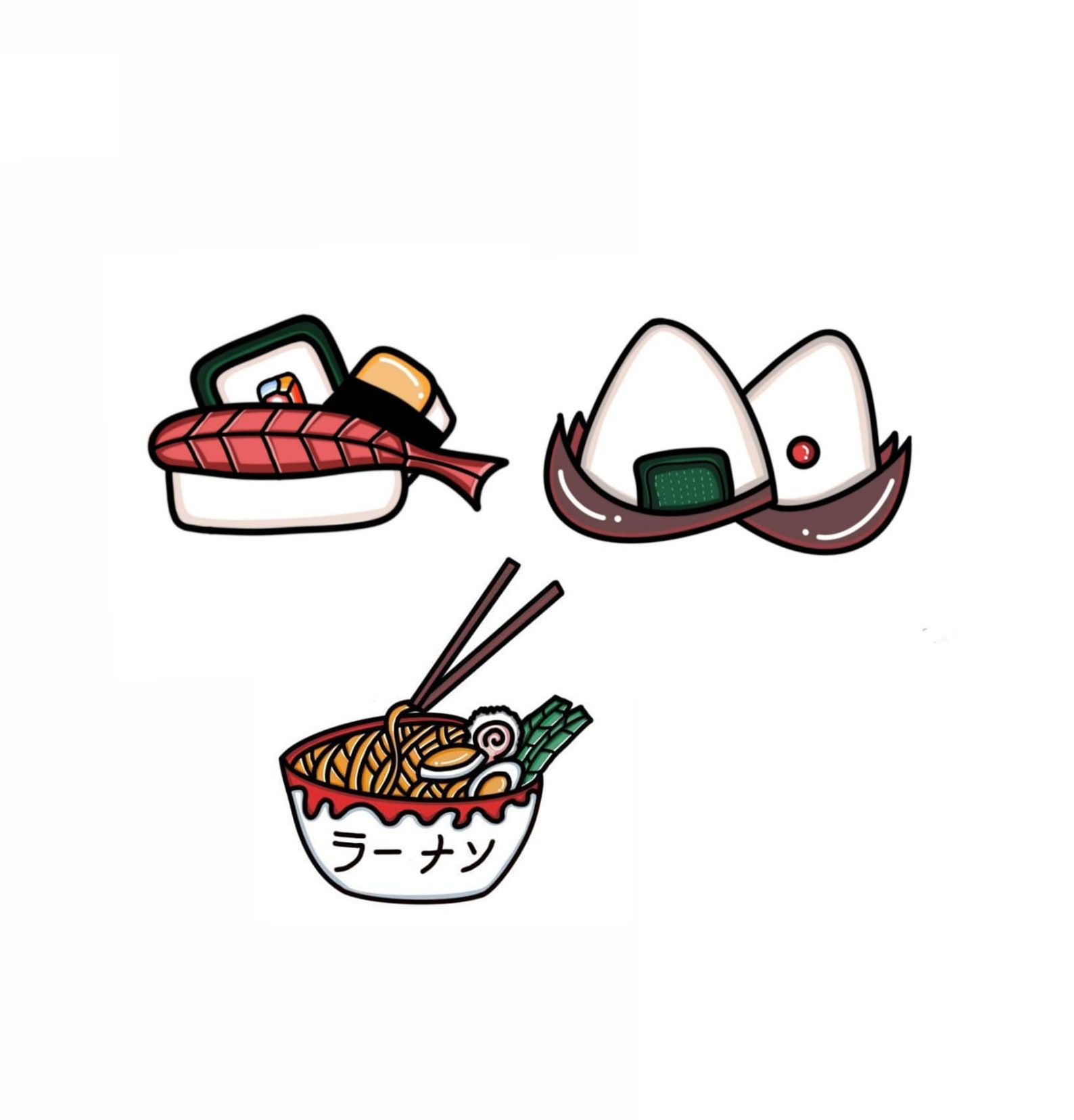 Japanese Food Sticker Pack Etsy