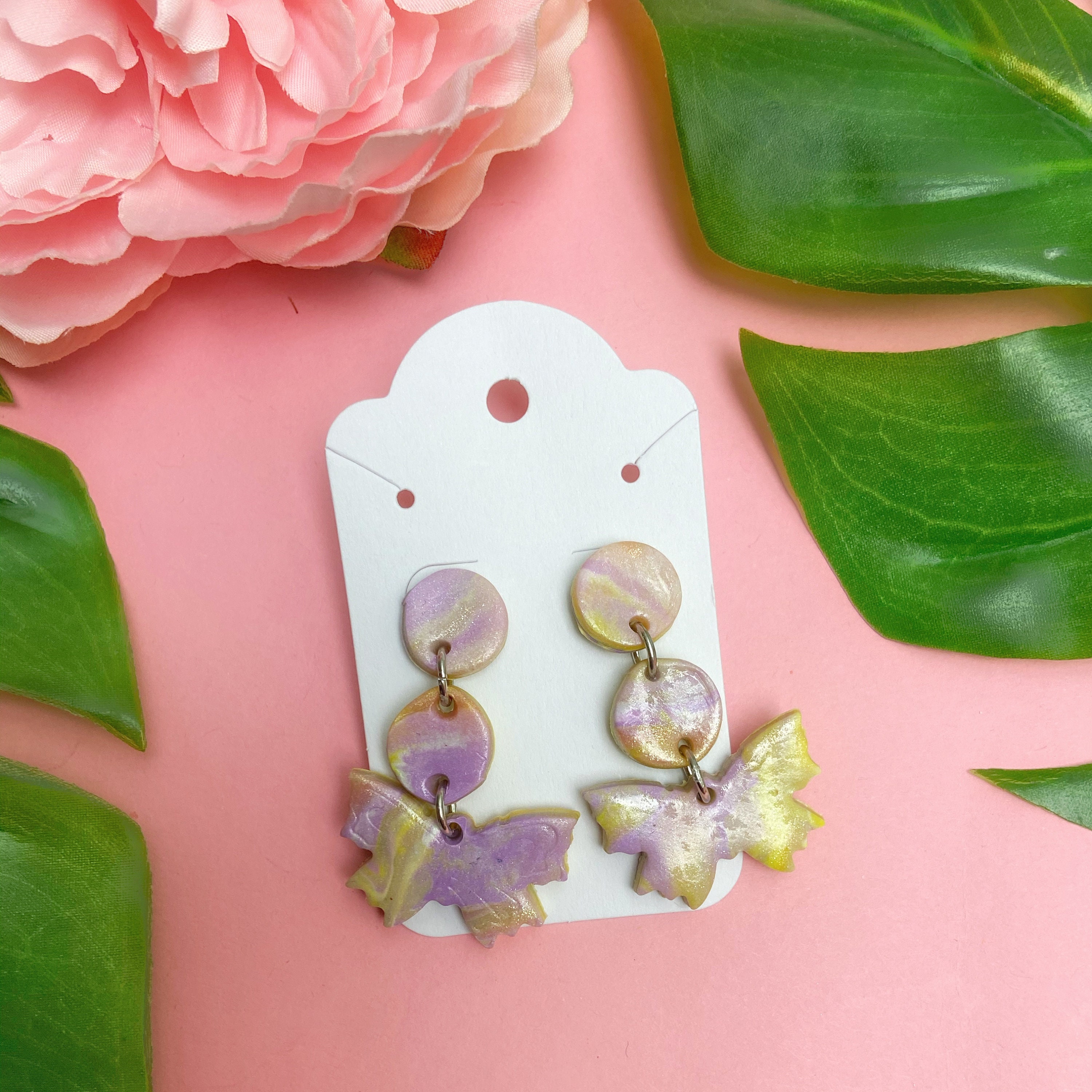 Butterfly earrings butterfly polymer clay earrings handmade Etsy