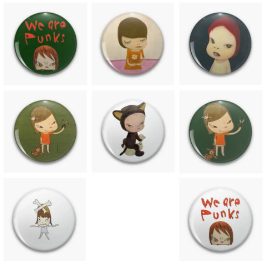 Yoshitomo Badge Pin Yoshimoto Nara Pin Button Badge Yoshitomo Button ...