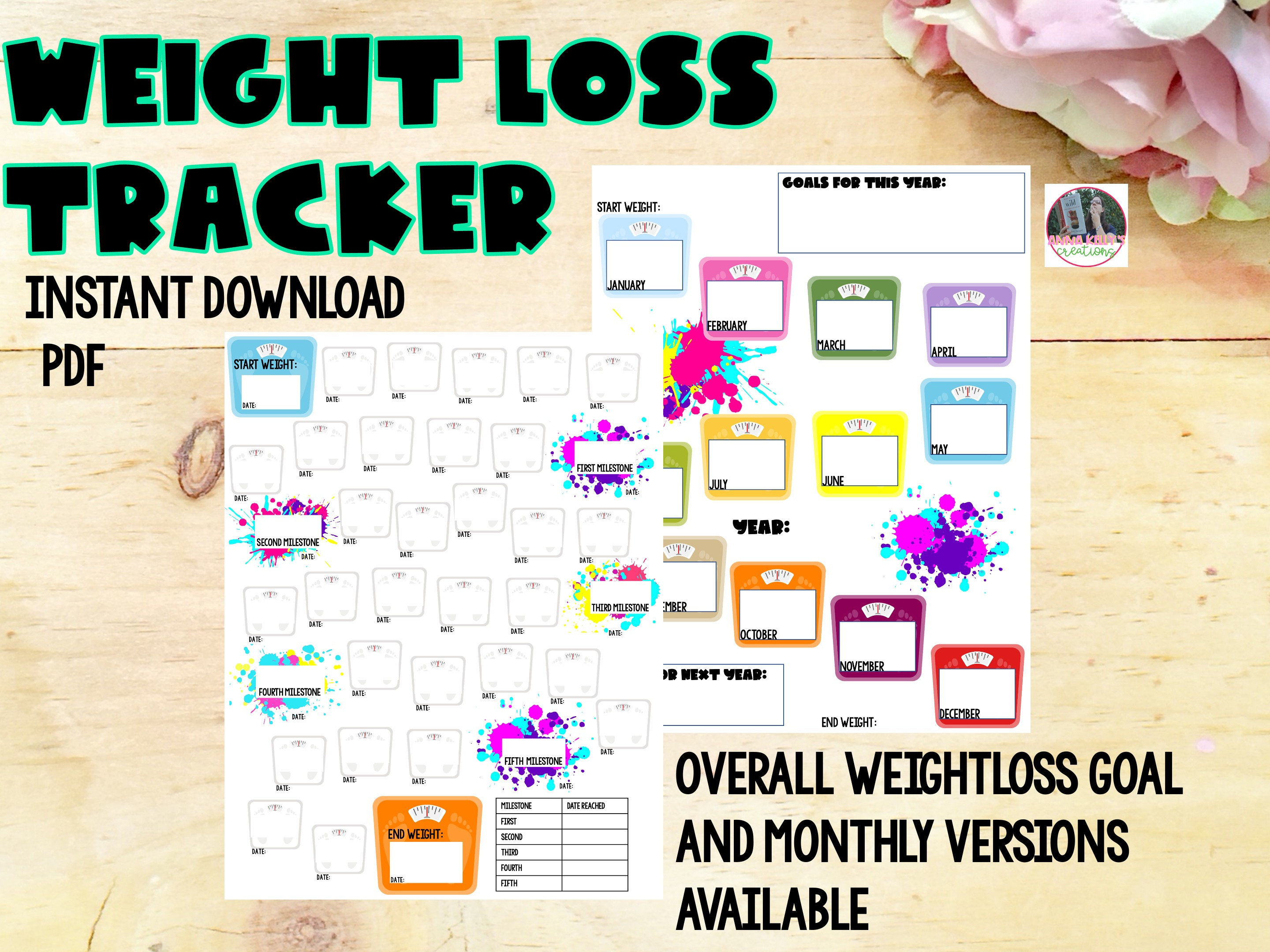 Weight Loss Tracker Etsy
