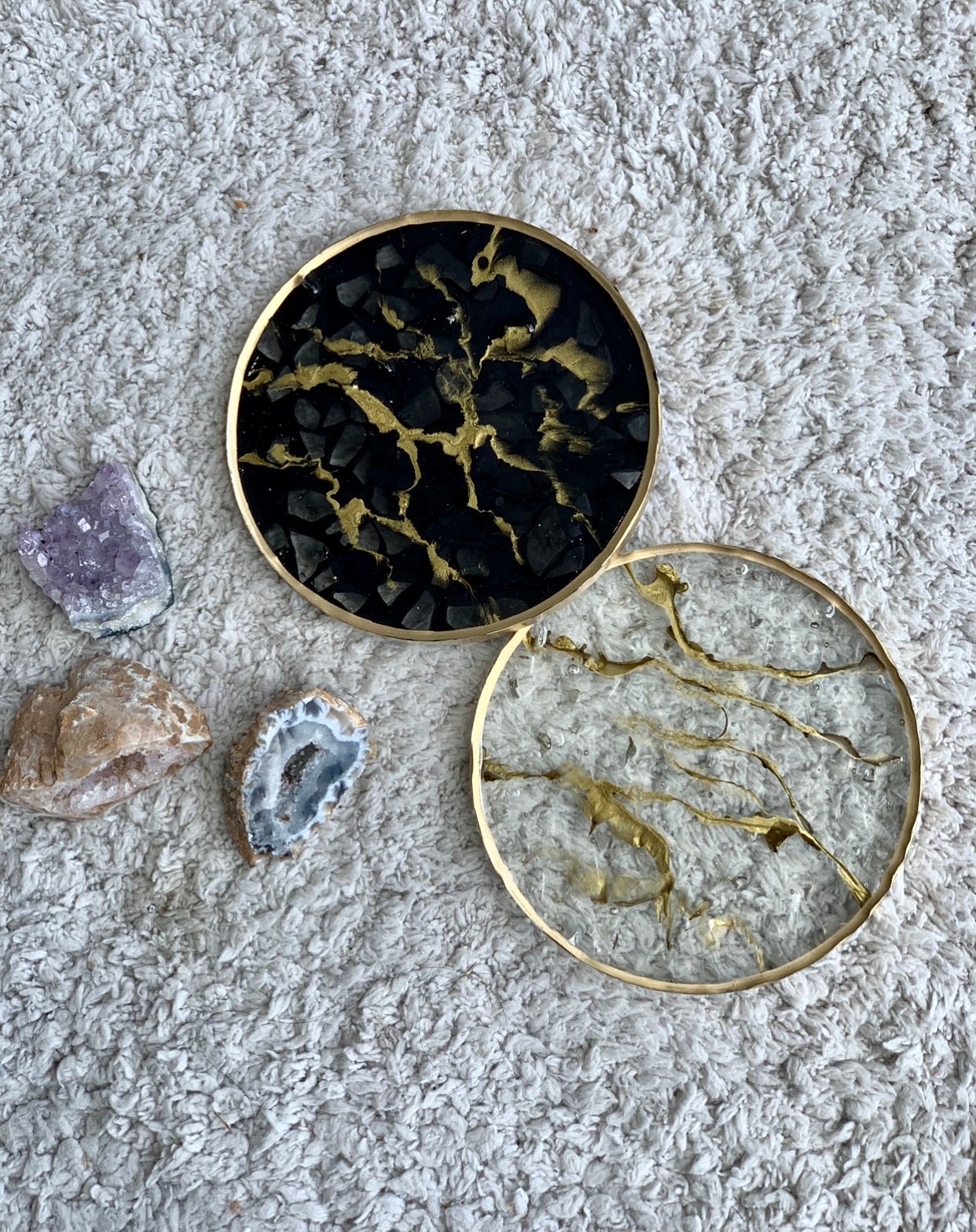 Resin Coasters Crystal coasters Resin circle coasters Etsy