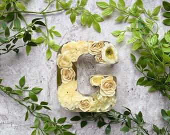 3D Resin Alphabet | Hochzeit Blumenerhaltung | Brautstrauß Erhaltung | Blumenerhaltung | Hochzeitsgeschenke | Gepresste Blumen