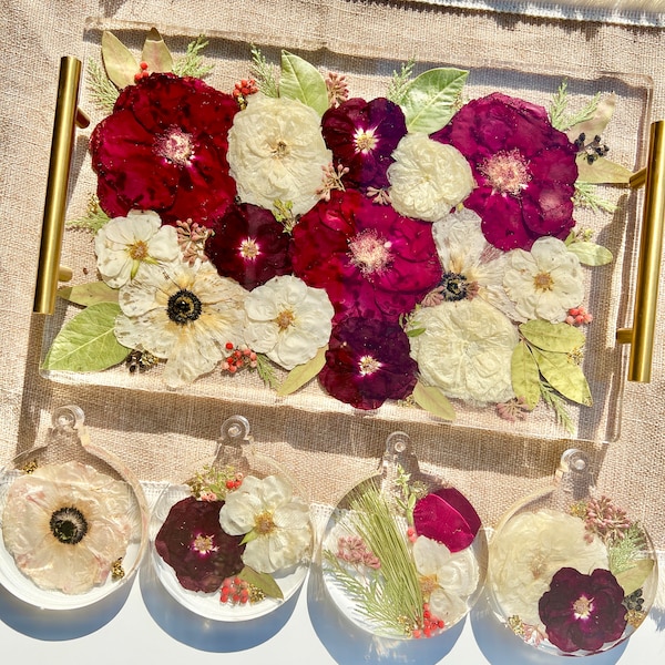Custom Order | Wedding Flower Preservation | Bridal Bouquet Preservation | Modern keepsake | Resin Tray | Bridal Gifts | Wedding GIfts