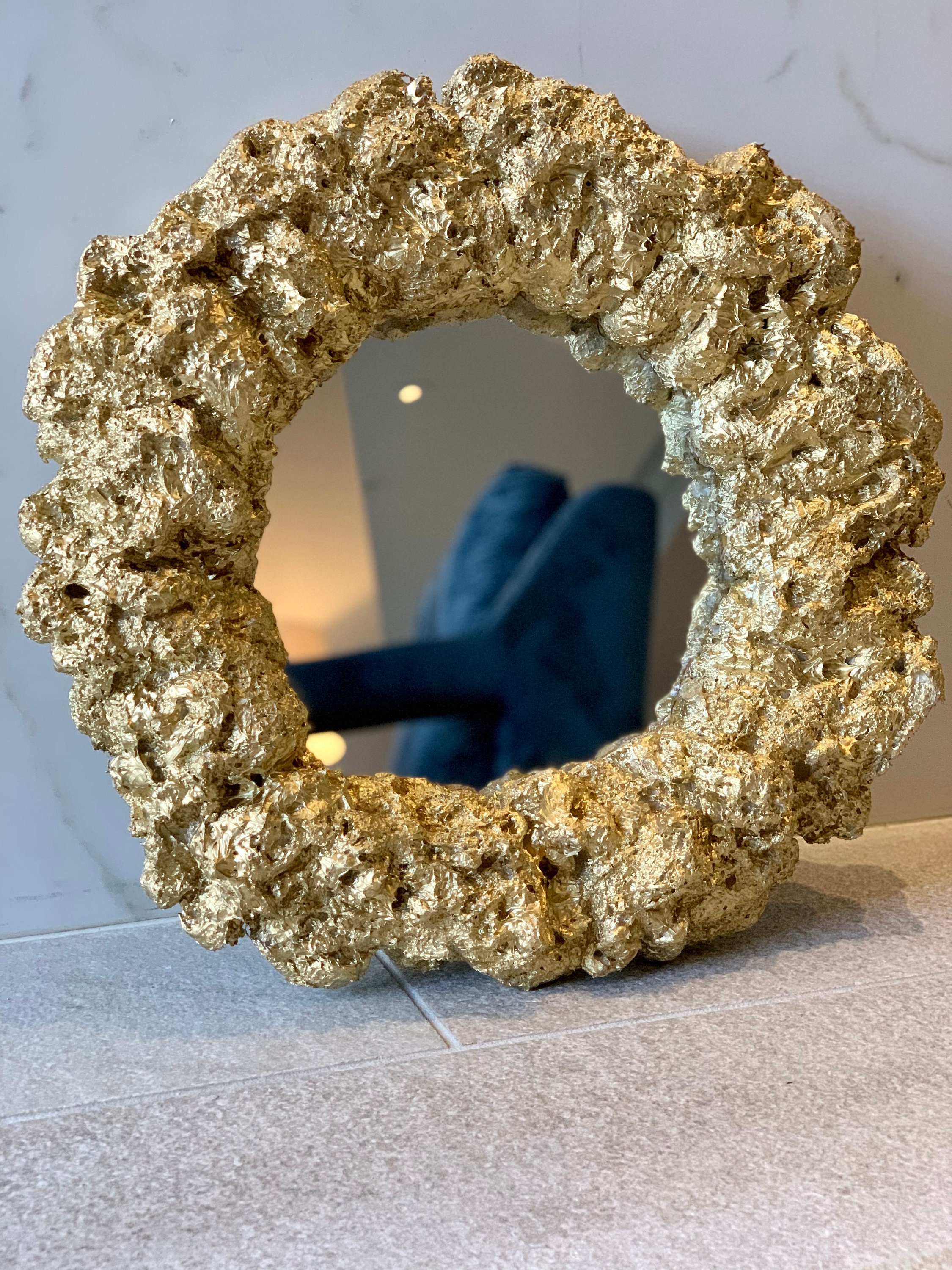 Goldspiegel GoldRandspiegel KreisSpiegel Leichter | Etsy