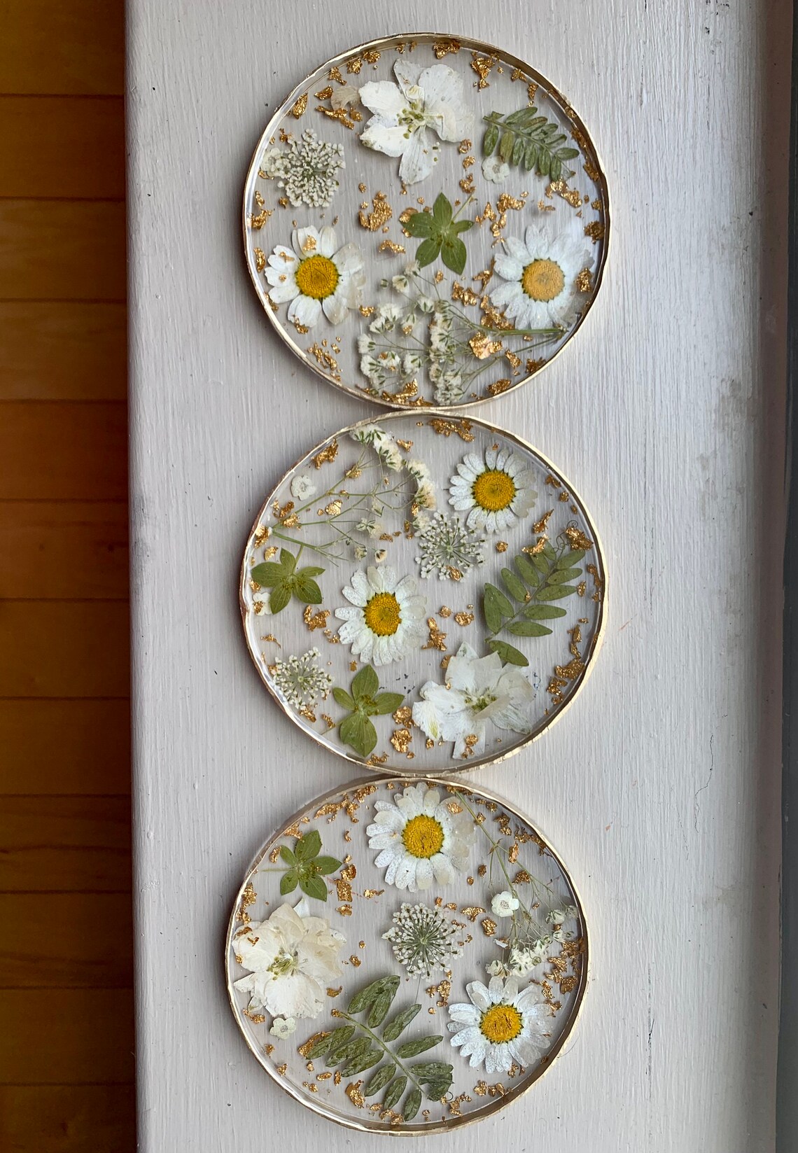 Resin Coasters Dried Flower Coasters Pressed Flowers Etsy