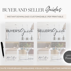 Real Estate Listing Presentation, Buyer Presentation and Seller Presentation Template, Printable Home Seller and Home Buyer Guide Template