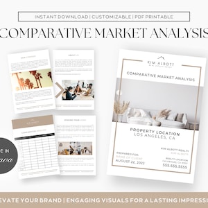Cma Packet | Comparative Market Analysis | Digital Download | Cma Template | Canva Template | CMA Realtor | Real Estate Marketing