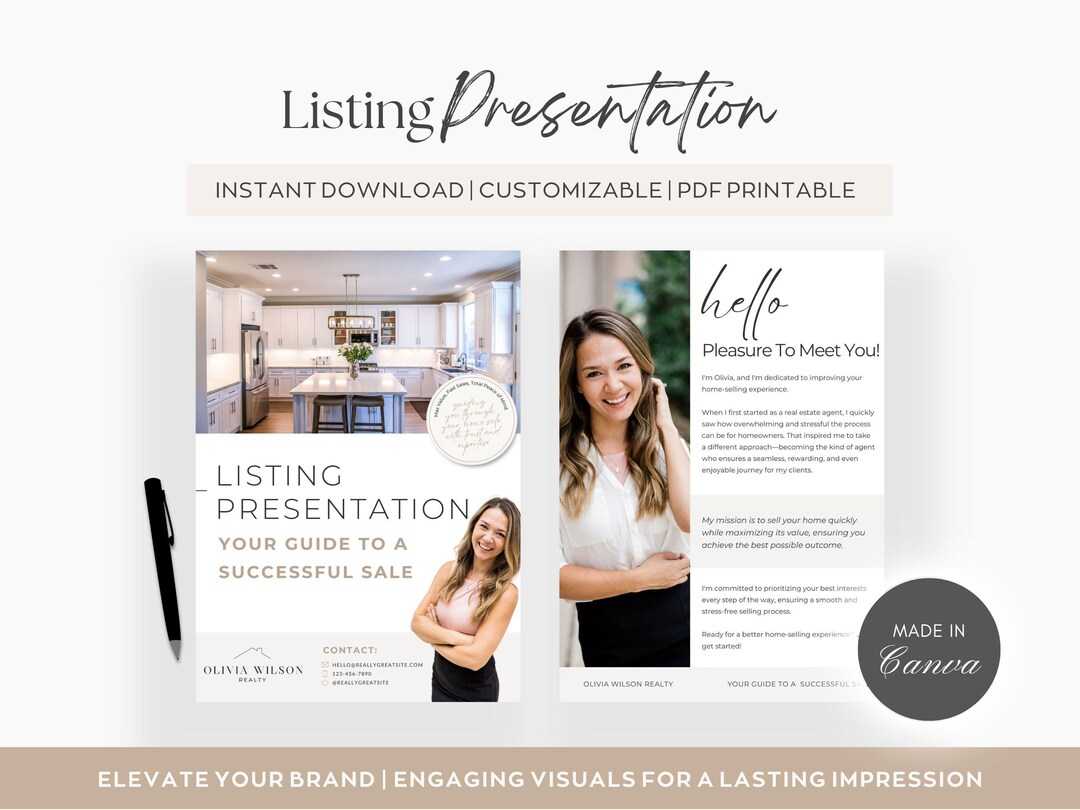 Real Estate Listing Presentation Canva Template | Home Seller Guide ...