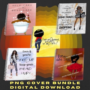 BUNDLE PNG Journal Covers, Printable Notebook Insert, Digital Planner, DIY Sublimation, 8.5x11 Digital Download, Commercial andPersonal Use