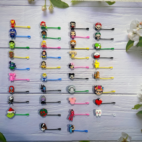 Straw Covers, Straw Buddies, Straw Charms, Villain Straw Covers, Concha Straw Covers, Princess Straw Covers, Xmas Straw Covers, wide straws
