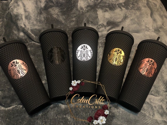 Matte Black Studded Tumbler, Matte Black Soft Touch Studded Tumbler, 24 oz Double Wall Tumbler, Matte Black Tumbler