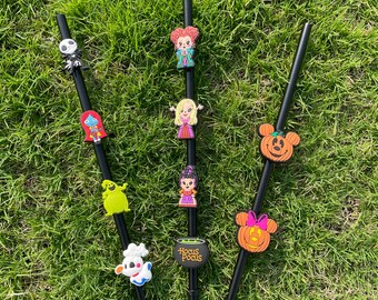 Halloween Straw Toppers, Straw Buddies, Straw Charms, Sister Straw Toppers, Drink Straw Stoppers
