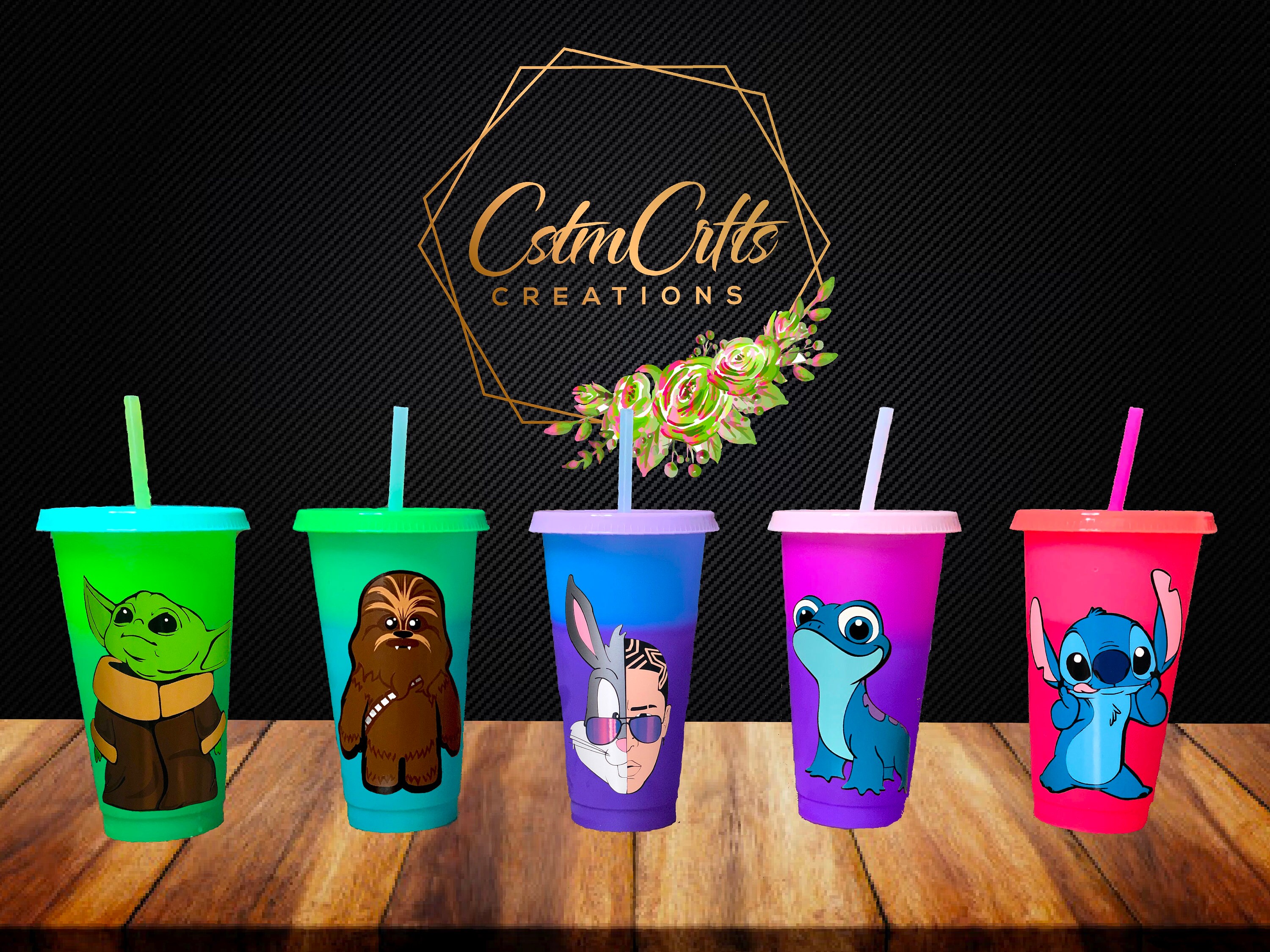 Color Changing Cup 24 oz cup Reusable Cold Cup Personalized Etsy