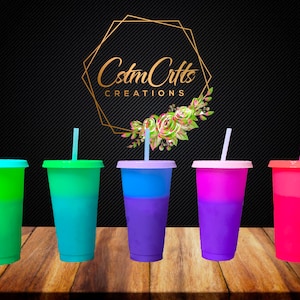 5 Pack Color Changing Cup, Blank Cups for Custom Designs, Blank Cups, Blank 24 oz cups, Reusable cups, Color Changing cups