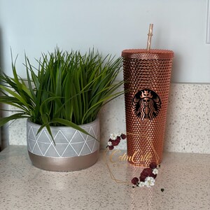 Chrome Studded Tumblers, Soft Touch Studded Tumbler, Xmas tumblers, 24oz double Wall Tumbler, 24 oz Double wall tumbler Matte Black Tumbler image 2